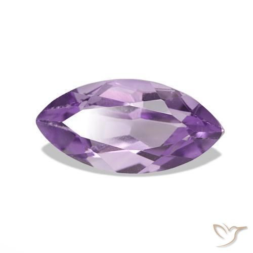 Amatista Rosado-violeta medio natural de 1.18 ct, Marquesa, VS