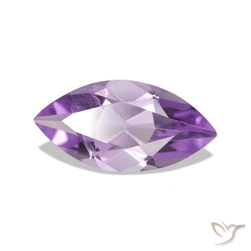Amatista Violeta medio natural de 0.89 ct, Marquesa, VS
