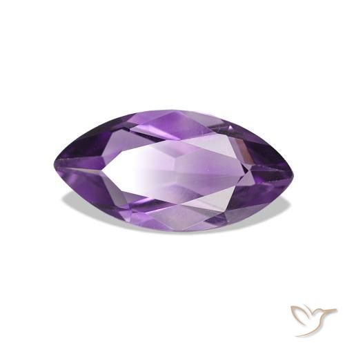 Amatista Violeta medio natural de 0.97 ct, Marquesa, VS