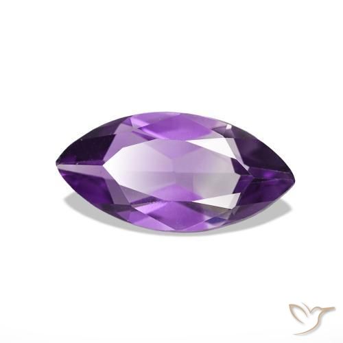 Amatista Violeta medio natural de 0.93 ct, Marquesa, VS