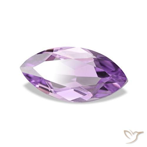 Amatista Violeta púrpura natural de 0.91 ct, Marquesa, VVS