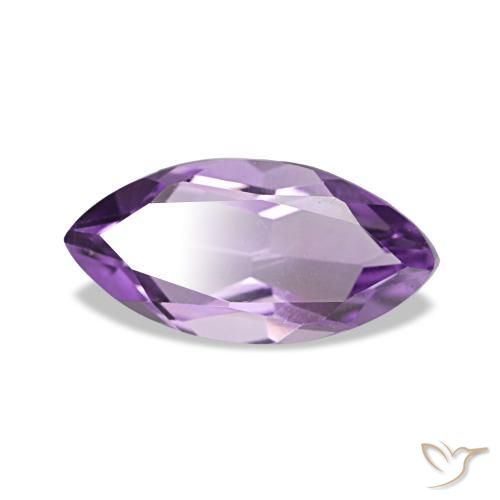Amatista Violeta medio claro natural de 1.02 ct, Marquesa, VVS