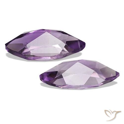 Gemas de Amatista Violeta medio natural de 1.92 ct, Marquesa, VS