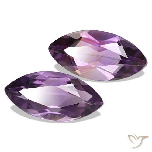 Gemas de Amatista Violeta medio natural de 2.07 ct, Marquesa, VS
