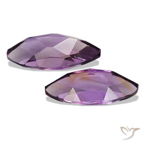 Gemas de Amatista Violeta medio natural de 2.07 ct, Marquesa, VS