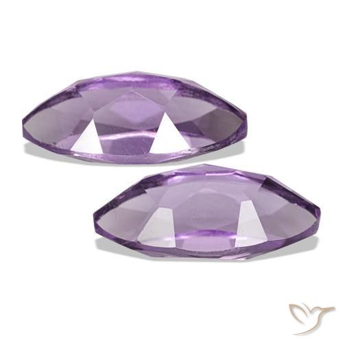 Gemas de Amatista Violeta medio natural de 2.29 ct, Marquesa, VS