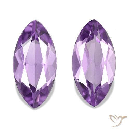 Gemas de Amatista Violeta púrpura natural de 1.99 ct, Marquesa, VS