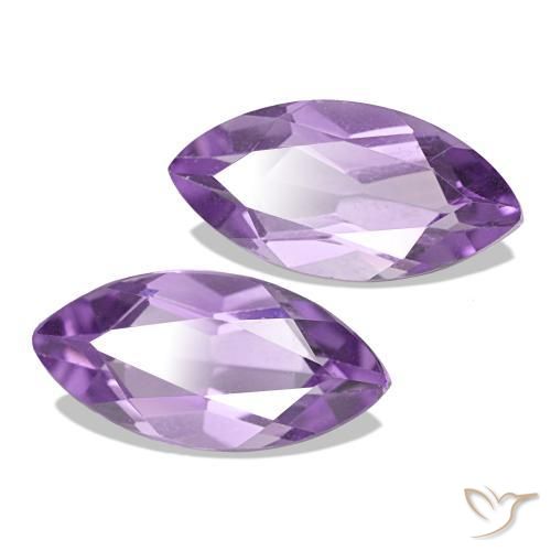 Gemas de Amatista Violeta púrpura natural de 1.99 ct, Marquesa, VS