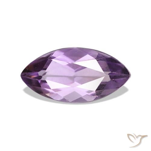Amatista Violeta medio claro natural de 1.02 ct, Marquesa, VVS