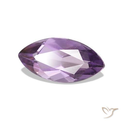Amatista Violeta medio claro natural de 1.02 ct, Marquesa, VVS