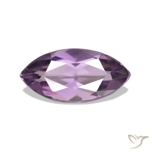 Amatista Violeta medio natural de 1.06 ct, Marquesa, VVS