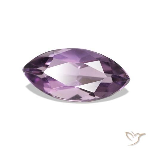 Amatista Violeta medio natural de 1.06 ct, Marquesa, VVS