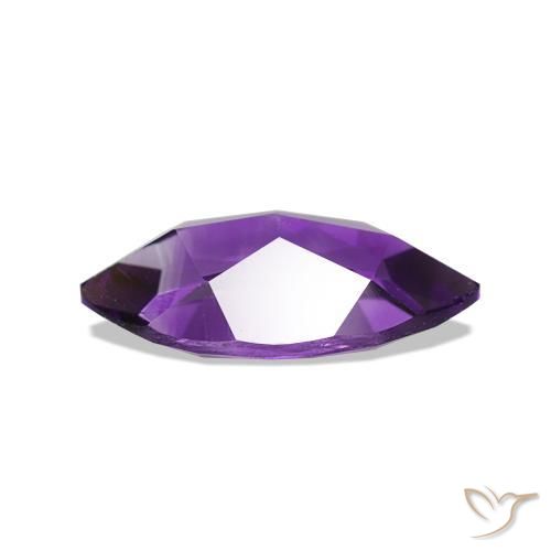 Amatista Violeta medio natural de 0.86 ct, Marquesa, VVS