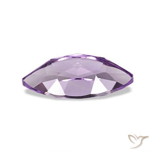 Amatista Violeta medio claro natural de 0.96 ct, Marquesa, VVS