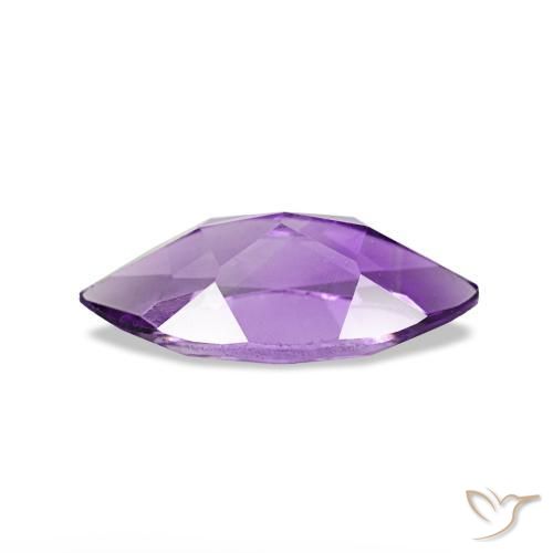Amatista Rosado-violeta medio natural de 0.82 ct, Marquesa, VVS