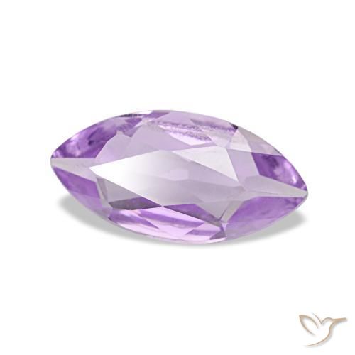 Amatista Violeta medio natural de 0.85 ct, Marquesa, VVS