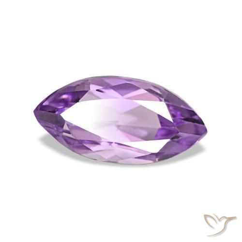 Amatista Violeta medio claro natural de 1.08 ct, Marquesa, VVS