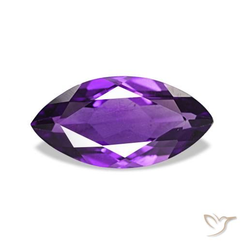 Amatista Violeta vívido natural de 1.04 ct, Marquesa, VVS