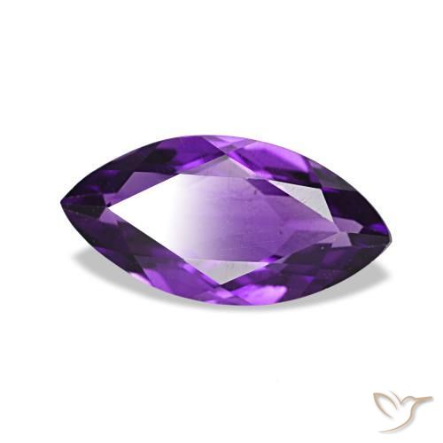 Amatista Violeta vívido natural de 1.04 ct, Marquesa, VVS