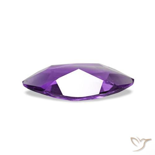 Amatista Violeta medio natural de 0.68 ct, Marquesa, VVS