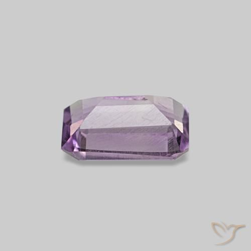Amatista violeta natural de 0,49 ct, corte esmeralda, VS