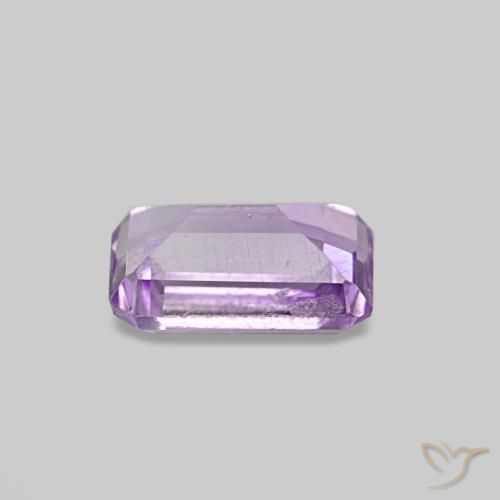 Amatista violeta natural de 0,55 ct, corte esmeralda, VS