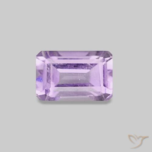 0.55ct Violeta claro Amatista, corte esmeralda, VS