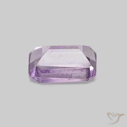 Amatista Magenta claro natural de 0.60 ct, corte esmeralda, VS