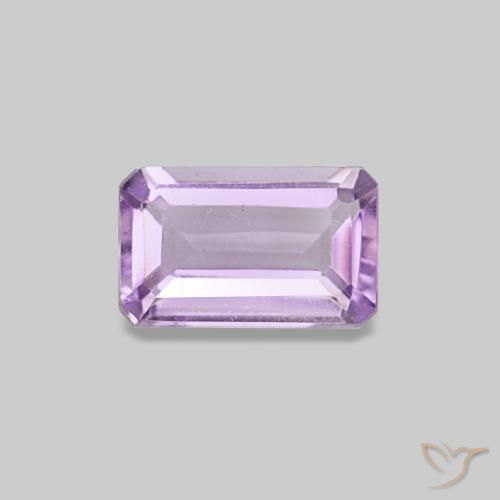 0.29ct Violeta rosáceo claro Amatista, corte esmeralda, VS