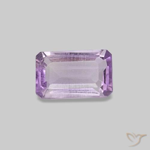 0.28ct Violeta rosado medio Amatista, corte esmeralda, VS