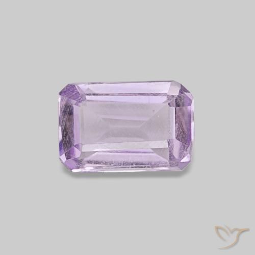 0.40ct Violeta rosáceo claro Amatista, corte esmeralda, VS