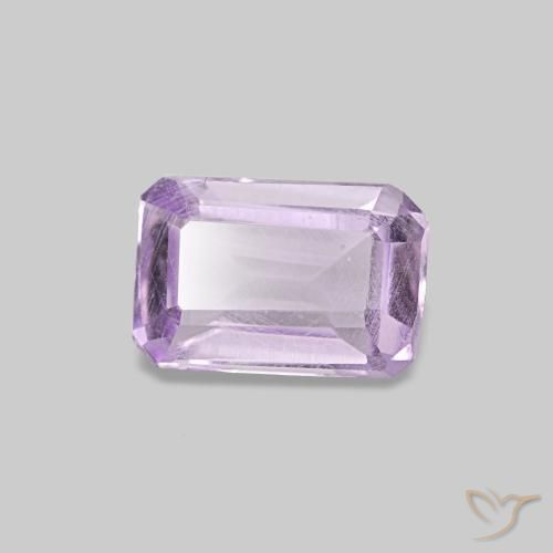 Amatista violeta natural de 0,40 ct, corte esmeralda, VS