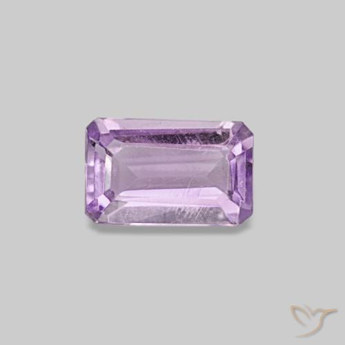 0.31ct Violeta rosado medio Amatista, corte esmeralda, VS