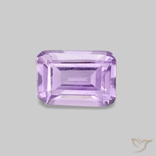 0.52ct Violeta rosáceo claro Amatista, corte esmeralda, VS