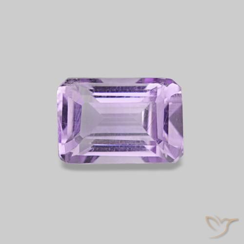 0.54ct Violeta iris rosáceo Amatista, corte esmeralda, VS