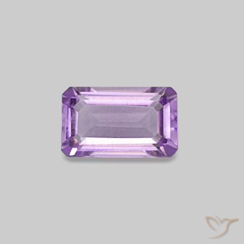 0.27ct Violeta rosado Amatista, corte esmeralda, VS