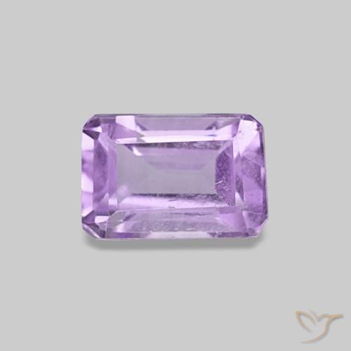 0.62ct Violeta rosado Amatista, corte esmeralda, VS