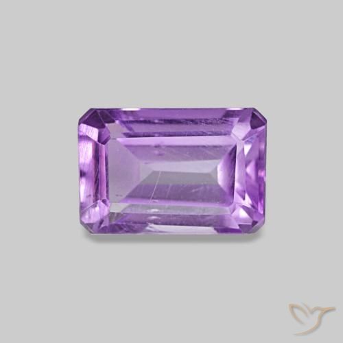 0.64ct Violeta medio Amatista, corte esmeralda, VS