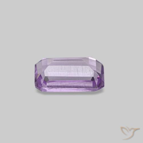 Amatista Violeta medio natural de 0.30 ct, corte esmeralda, VS