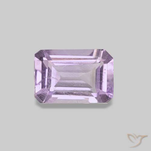 0.50ct Violeta rosáceo claro Amatista, corte esmeralda, VS