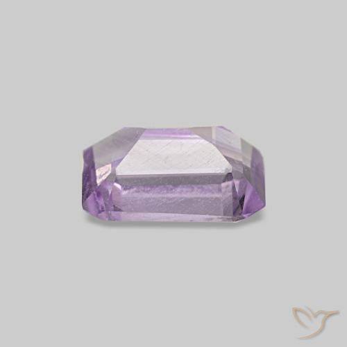 Amatista violeta natural de 0,50 ct, corte esmeralda, VS