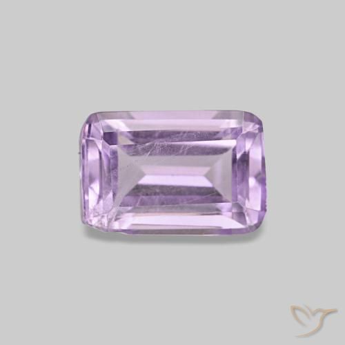 0.48ct Violeta rosáceo claro Amatista, corte esmeralda, SI