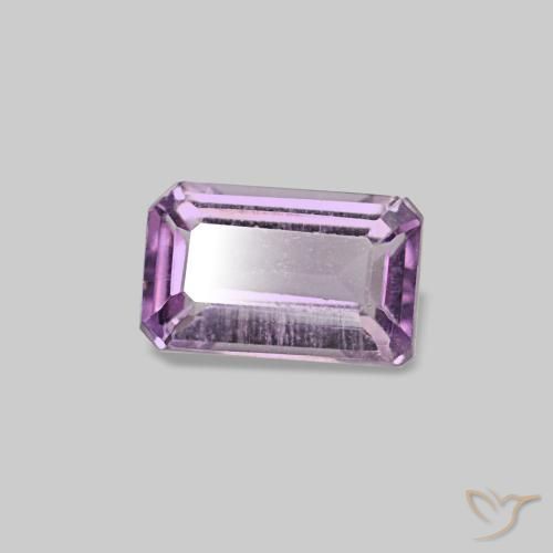 Amatista violeta natural de 0,29 ct, corte esmeralda, VS-SI
