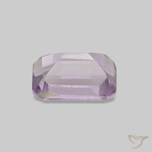 Amatista Orquídea natural de 0.57 ct, corte esmeralda, VS