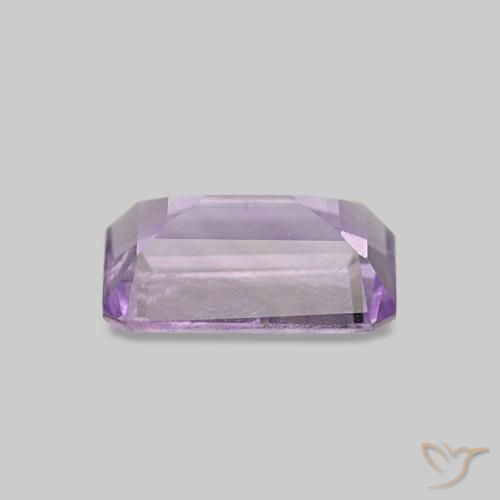 Amatista violeta natural de 0,52 ct, corte esmeralda, VS
