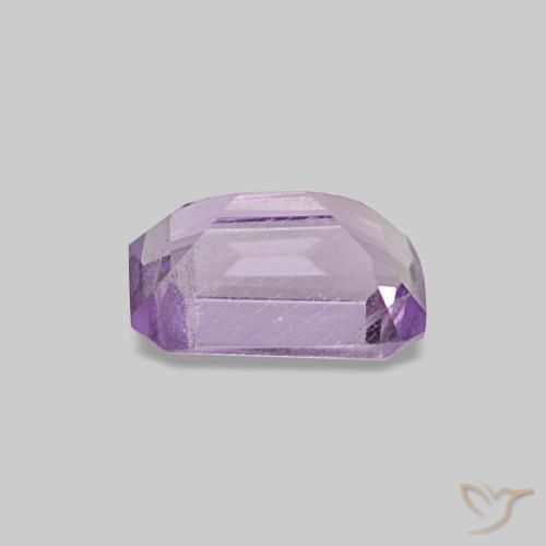 Amatista Violeta iris natural de 0.48 ct, corte esmeralda, VS