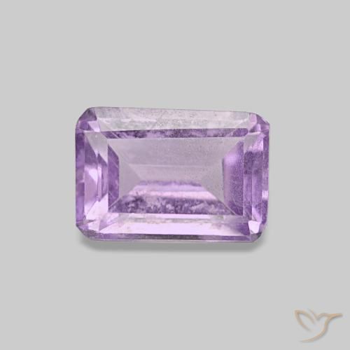 Amatista Violeta iris natural de 0.55 ct, corte esmeralda, VS