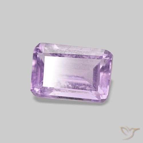 Amatista Violeta iris natural de 0.55 ct, corte esmeralda, VS