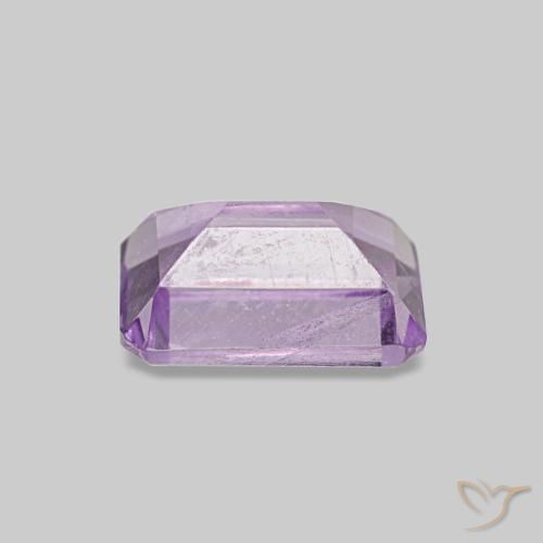 Amatista Violeta iris natural de 0.55 ct, corte esmeralda, VS