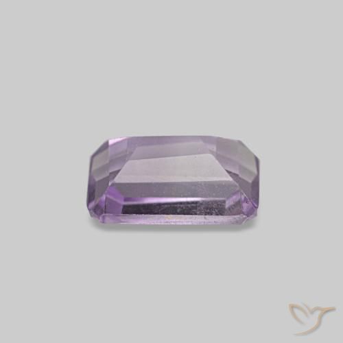 Amatista Violeta iris natural de 0.46 ct, corte esmeralda, VS